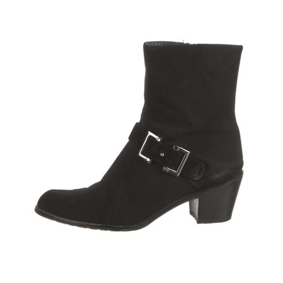 Stuart Weitzman Moto Boots With Buckle 7.5M - Picture 2 of 8